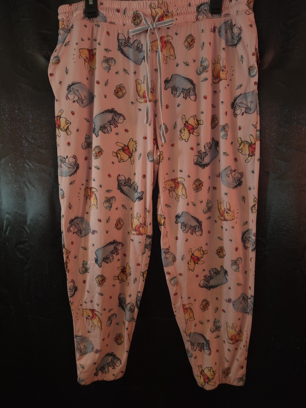 Disney Winnie the Pooh And Eeyore XL Pajama Pants Womens  Sleepwear Pink Pockets